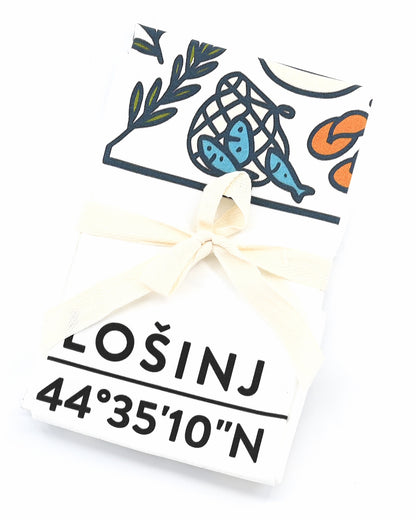 Lošinj cotton tea towel – island life | Bongolala