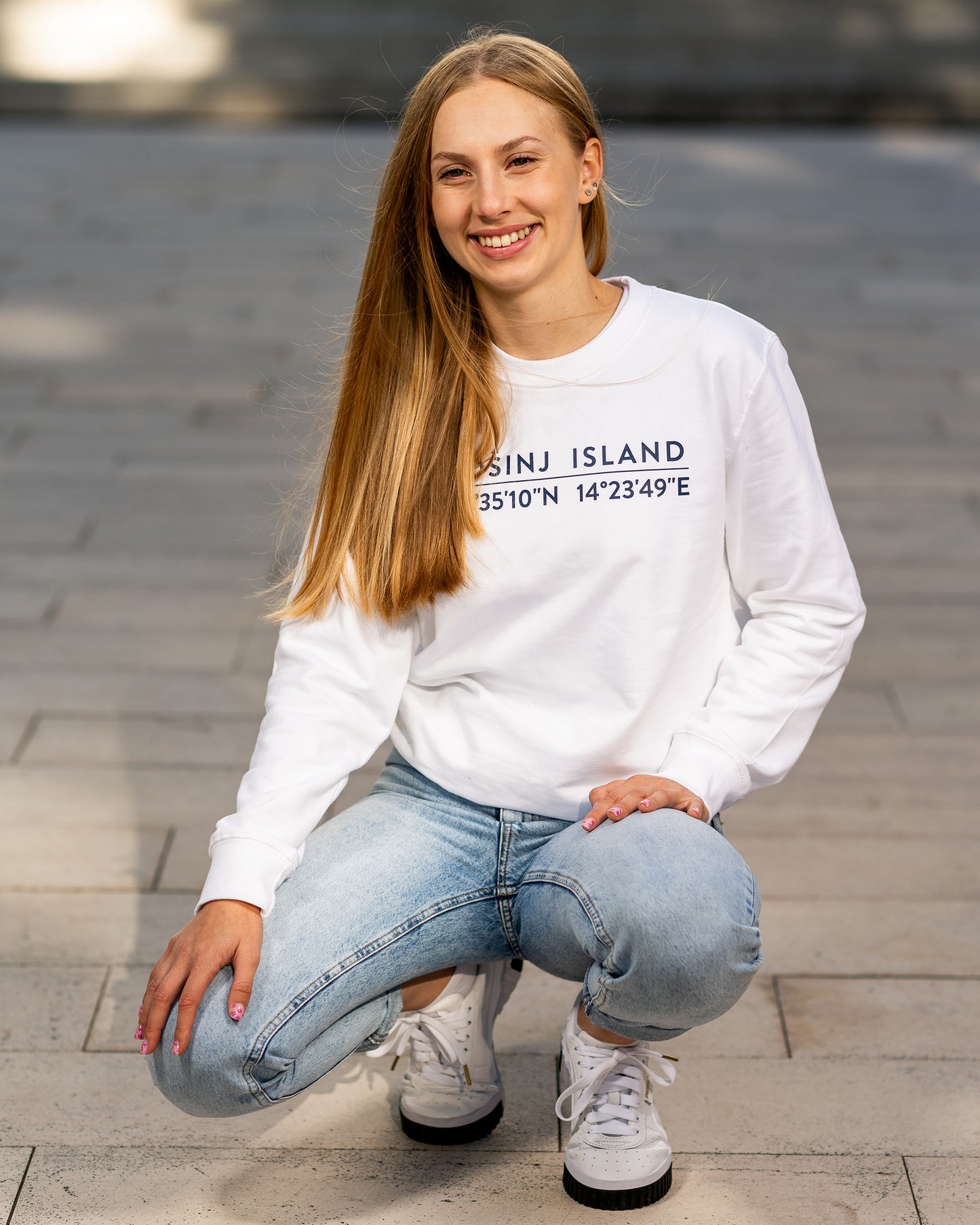 Lošinj Coordinates Sweatshirt: Arctic White