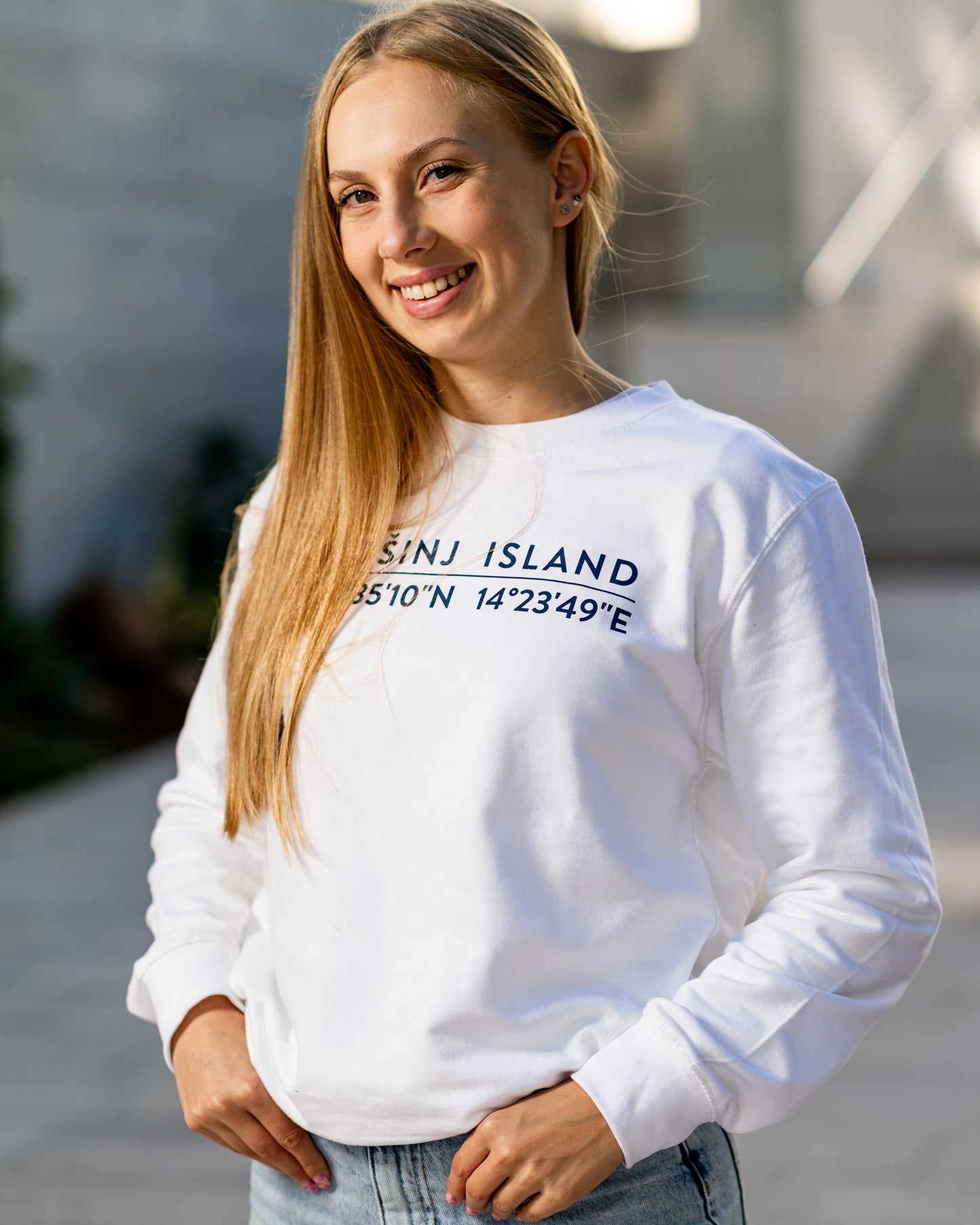 Lošinj Coordinates Sweatshirt: Arctic White