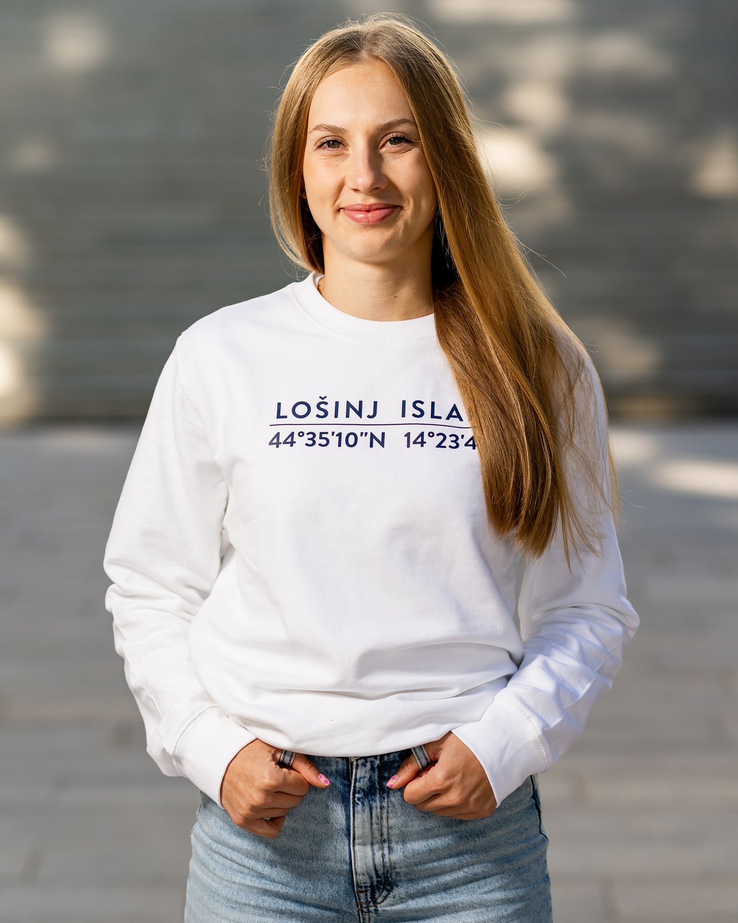 Lošinj Coordinates Sweatshirt: Arctic White